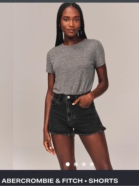 💥SOLD💥
Abercrombie & Fitch Mom Short High-Waist Black Denim Cutoff Shorts, 27”